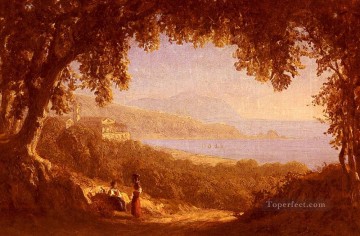 La Rivera Di Ponente Genoa scenery Sanford Robinson Gifford Oil Paintings